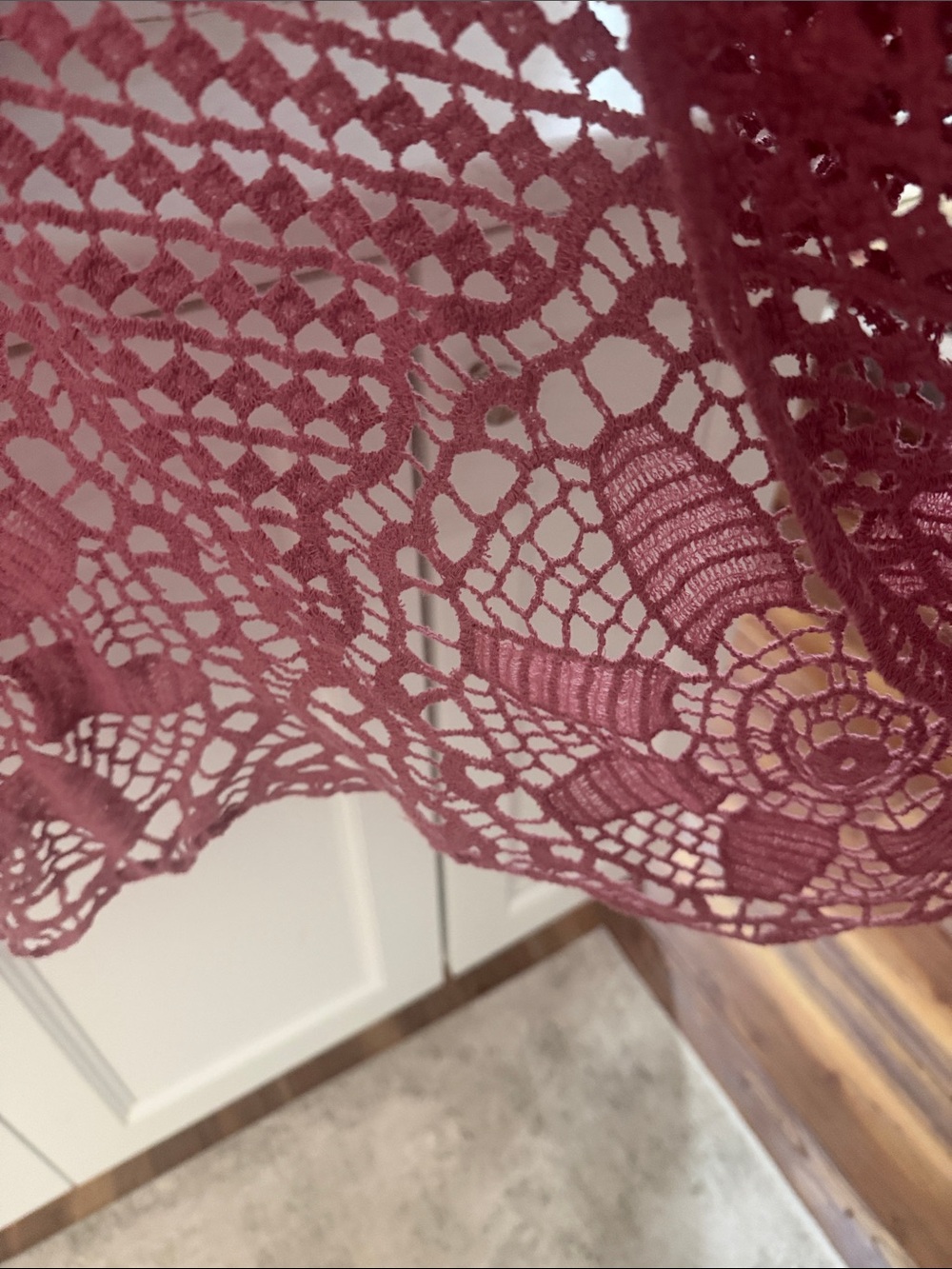 torrid Mauve Open Crochet Cardigan - Picture 6 of 7